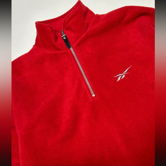 Vintage Men’s Reebok Scarlet Quarter Zip Pullover - Picture 2 of 4